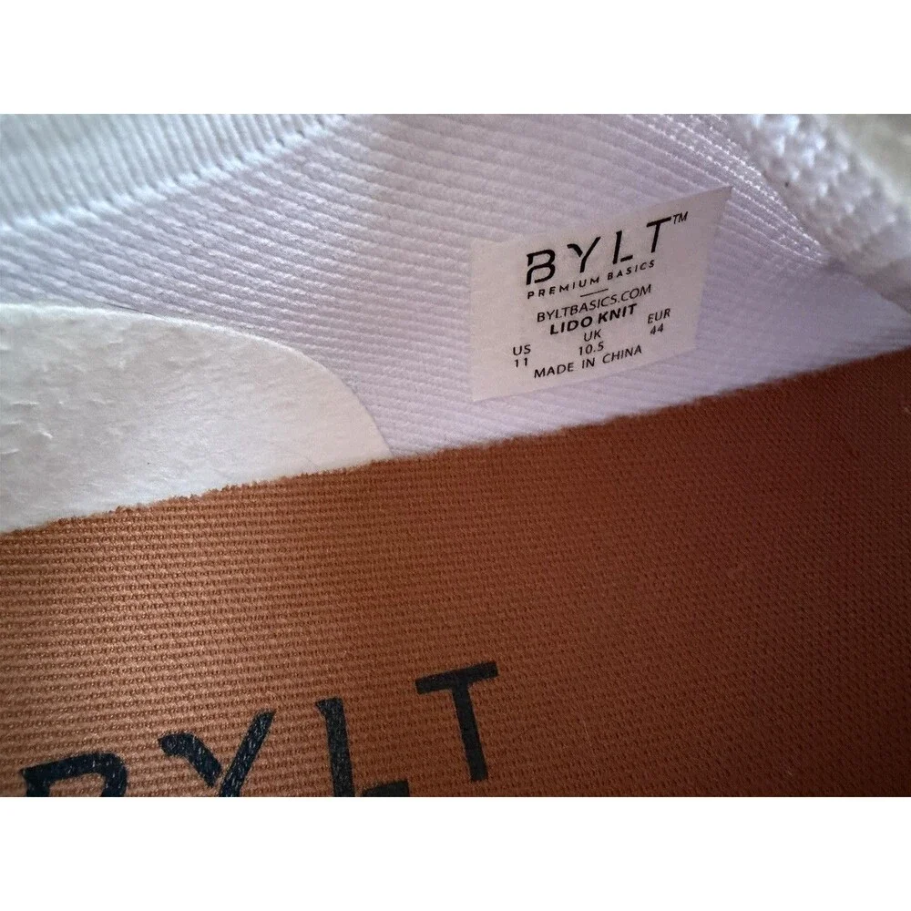 Bylt Men Lido Knit Sneaker In White Size 11